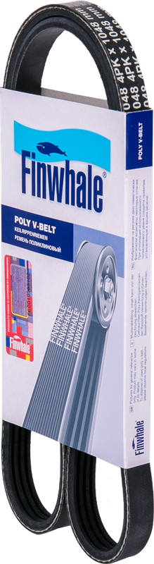 Приводной ремень поликлиновой Finwhale для Fiat Tipo 160 1990-1995. Артикул BP4PK1048