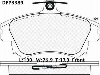 Колодки тормозные дисковые (Double Force) Double Force. Артикул DFP3389