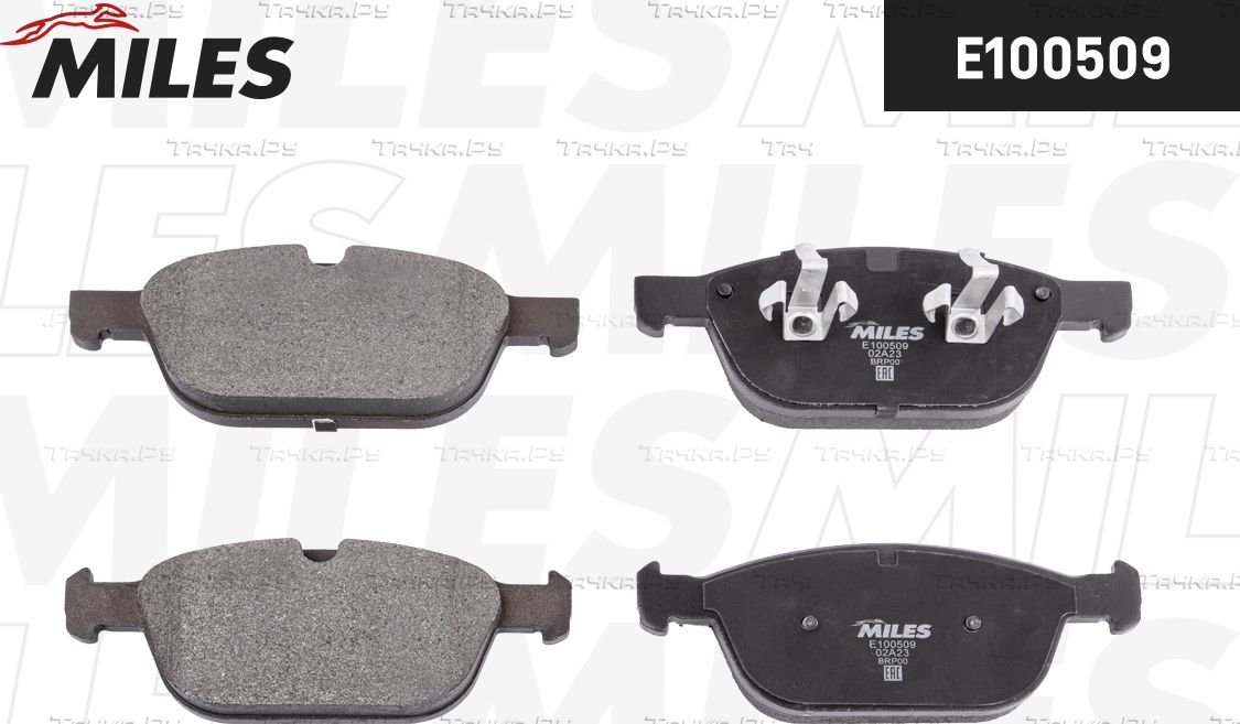 Тормозные колодки Miles (Semi-Metallic) передние для Volvo XC90 I 2002-2014. Артикул E100509