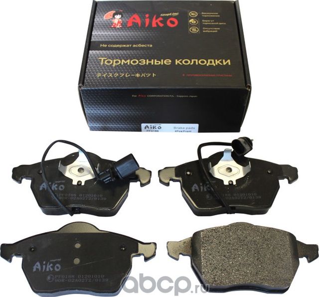 Колодки AUDI A4/A6, OPEL Vectra, VW Golf, Passat, SKODA Superb (2001-2009) перед (Aiko). Артикул PF0188