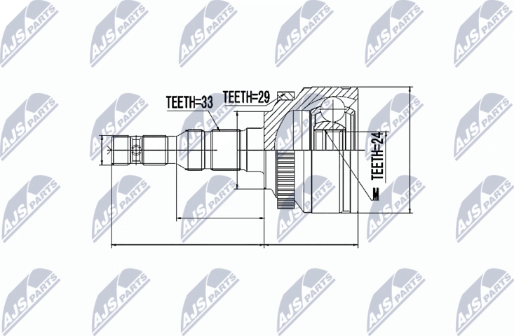 Шрус внутренний (граната) NTY. Артикул NPZ-PL-027