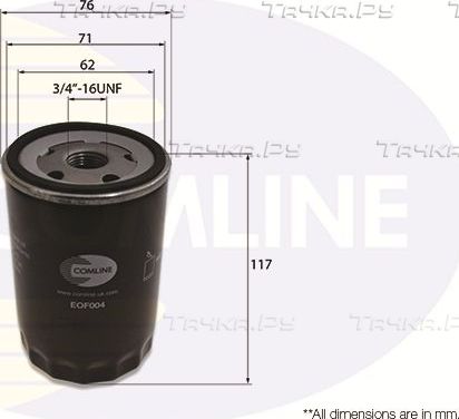 Масляный фильтр Comline для Dodge Nitro 2006-2012. Артикул EOF004