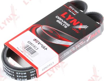Приводной ремень поликлиновой LYNXauto для Toyota Verso I 2009-2018. Артикул 6PK0913