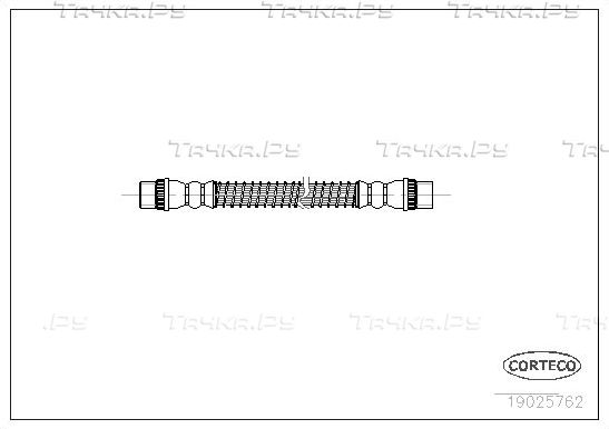 Тормозной шланг Corteco задний для Lancia Zeta 1995-2002. Артикул 19025762