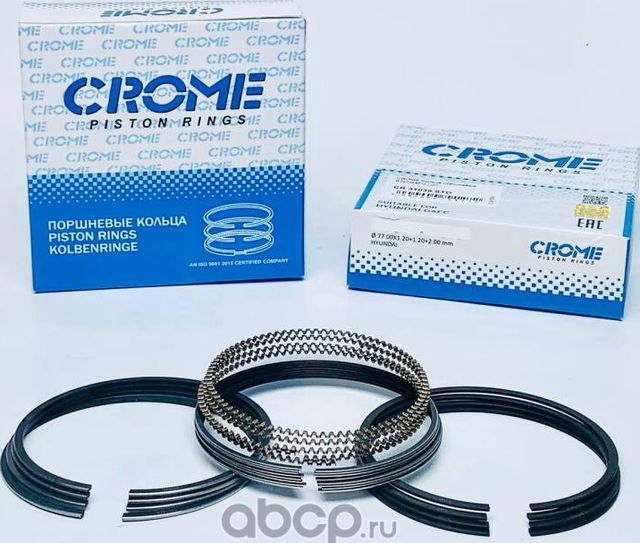 Комплект поршневых колец STD G4FC (Crome). Артикул CR31039STD