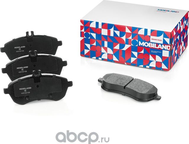 Колодки тормозные дисковые передние (4 шт.) с п/шум. пласт. MERCEDES-BENZ C-CLAS (Mobiland). Артикул 429102150
