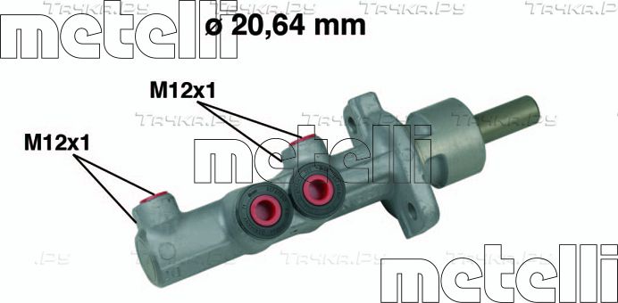 Тормозной цилиндр главный Metelli (алюминий). Артикул 05-0493