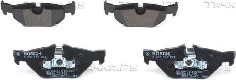 Тормозные колодки Bosch (Low-Metallic) задние для BMW 3 V (E90/E91/E92/E93) 2004-2013. Артикул 0 986 494 272