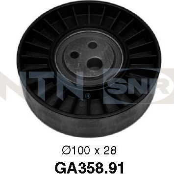 Натяжной ролик (натяжитель) приводного поликлинового ремня NTN / SNR. Артикул GA358.91