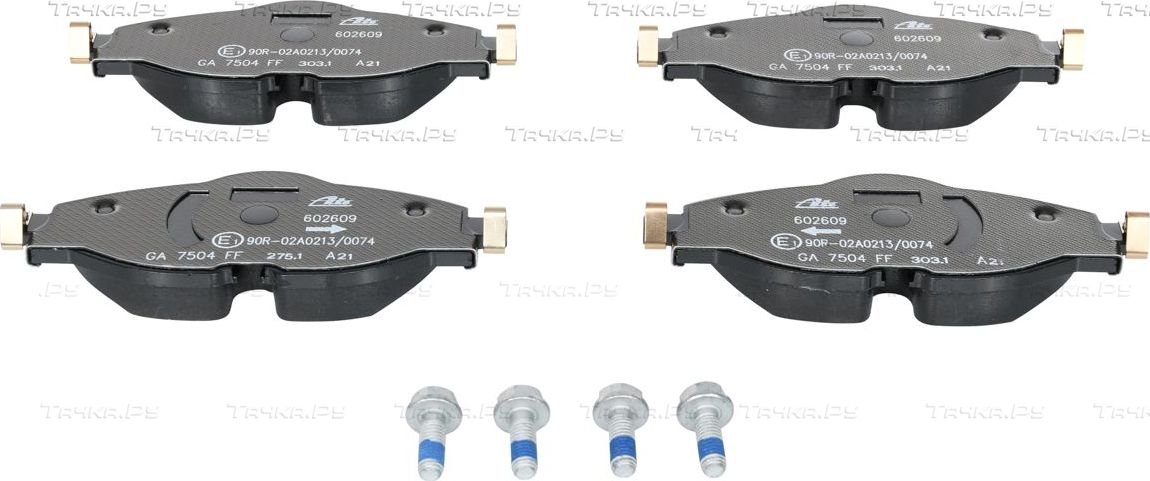 Тормозные колодки ATE передние для Audi A1 II (GB) 2018-2026. Артикул 13.0460-2609.2