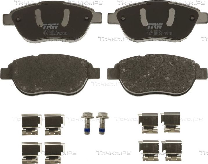 Тормозные колодки TRW COTEC передние для Citroen C3 I 2002-2010. Артикул GDB1624