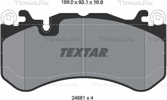 Тормозные колодки Textar. Артикул 2468101