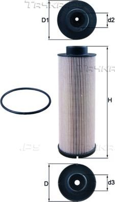Топливный фильтр Mahle-Knecht. Артикул KX 73/2D
