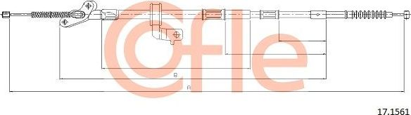 Трос ручника (тросик ручного тормоза) Cofle. Артикул 92.17.1561