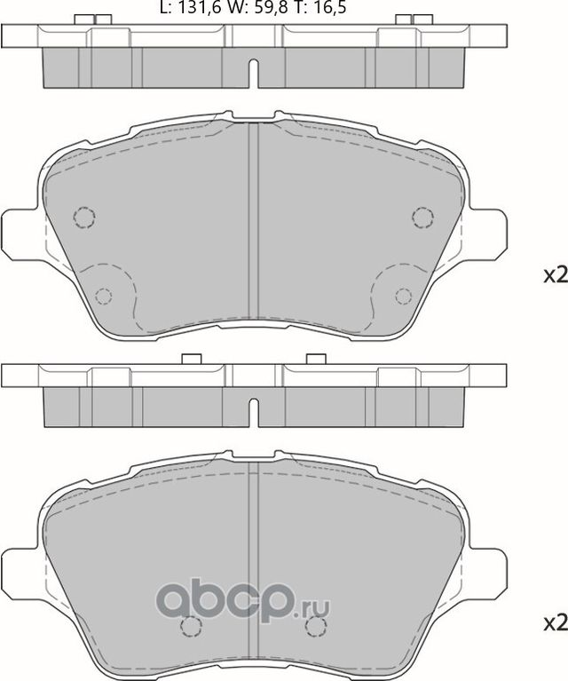Колодки тормозные дисковые Avantech (противоскрипная пластина в компл.). Артикул AV128