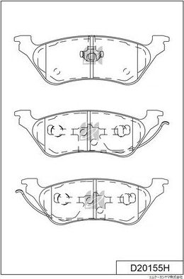Тормозные колодки MK Kashiyama задние для Dodge Grand Caravan IV 2000-2007. Артикул D20155H