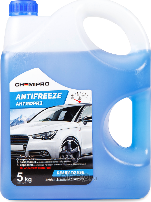 Антифриз G11 готовый синий 5кг 4,2л (Chemipro). Артикул CH036