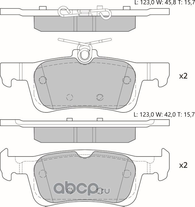 Колодки тормозные дисковые противоскрипная пластина в компл (Avantech). Артикул AV217