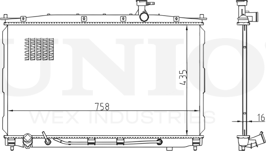 Радиатор двигателя (Unio). Артикул RAD-10116