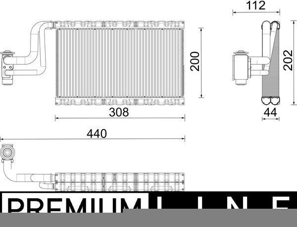 Испаритель кондиционера Mahle Premium для MAN TGX 2006-2026. Артикул AE 191 000P