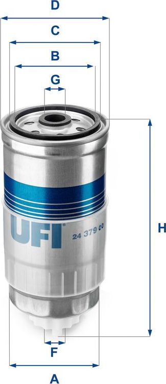 Топливный фильтр UFI. Артикул 24.379.00