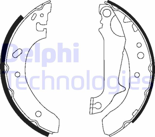 Тормозные колодки Delphi задние для Ford Escort V 1995-1999. Артикул LS1683