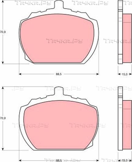 Тормозные колодки TRW. Артикул GDB340