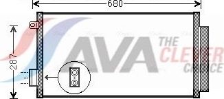 Радиатор кондиционера (конденсатор) AVA (алюминий). Артикул FTA5411D