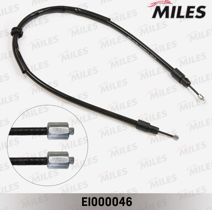Трос ручника (тросик ручного тормоза) Miles. Артикул EI000046