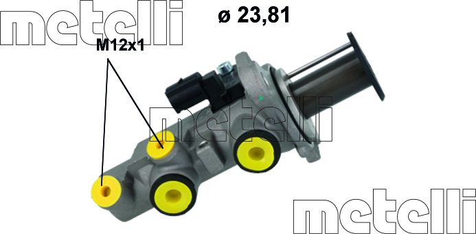 Тормозной цилиндр главный Metelli. Артикул 05-1250