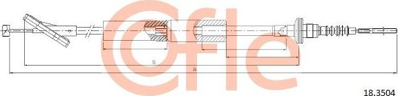 Трос сцепления Cofle. Артикул 18.3504