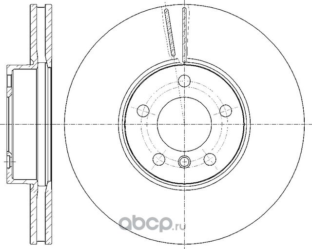 Диск тормозной вентилируемый (G-Brake). Артикул GR21047