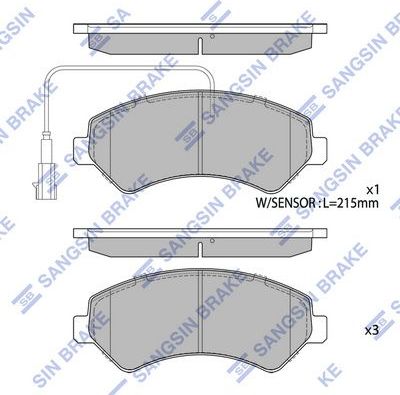 Тормозные колодки Sangsin Hi-Q. Артикул SP1716A