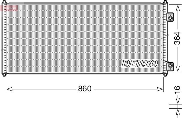 Радиатор кондиционера (конденсатор) Denso. Артикул DCN10032
