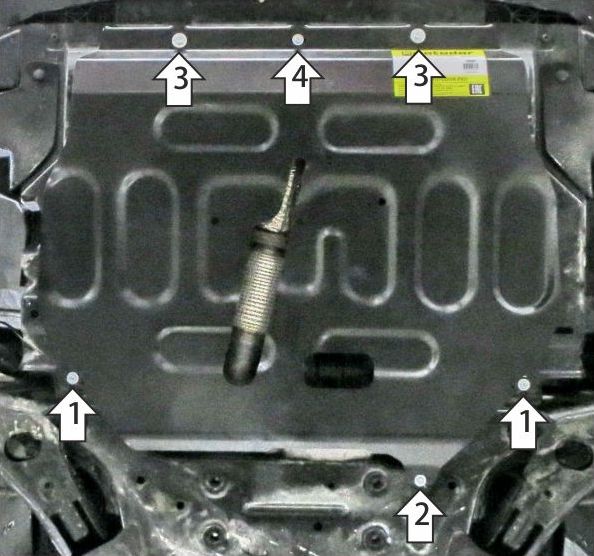 Защита Мотодор для картера и КПП Dongfeng DFSK 500 2024-2026. Артикул 78608