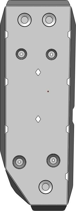 Защита алюминиевая АВС-Дизайн для топливного бака Foton Tunland G7 2023-2026. Артикул 58.02ABC