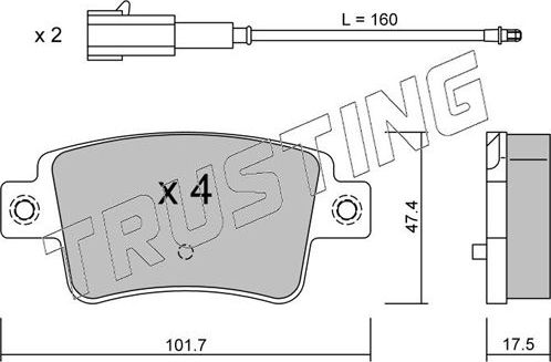 Тормозные колодки Trusting. Артикул 721.1