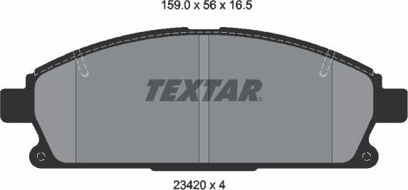 Тормозные колодки Textar. Артикул 2342004