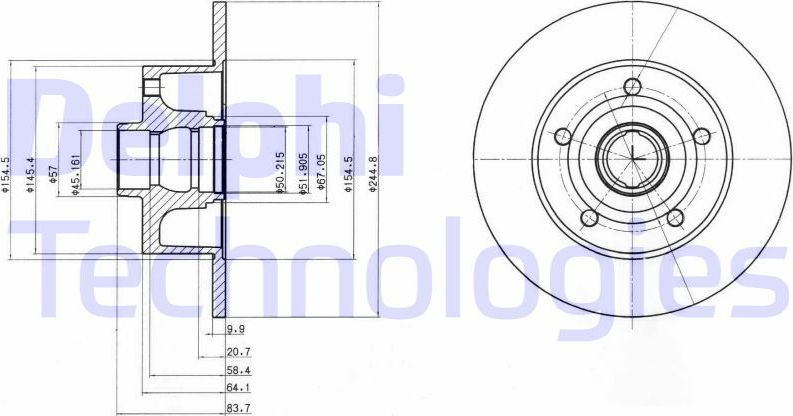 Тормозной диск Delphi. Артикул BG3030