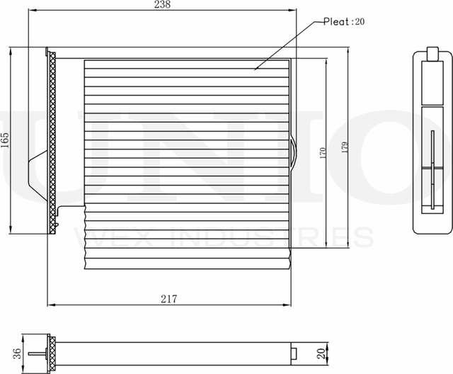 Фильтр салона (Unio). Артикул FLT-40030C