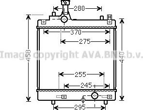 Радиатор охлаждения двигателя AVA для Nissan Pixo 2009-2013. Артикул SZA2113