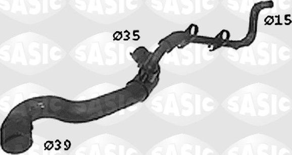 Патрубок радиатора (системы охлаждения) Sasic правый верхний для Peugeot 306 1993-2001. Артикул SWH0436