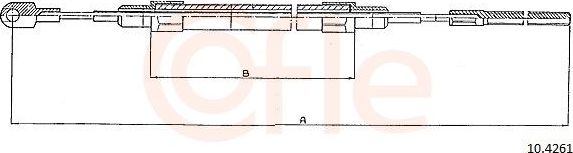 Трос ручника (тросик ручного тормоза) Cofle для BMW 7 II (E32) 1985-1994. Артикул 92.10.4261