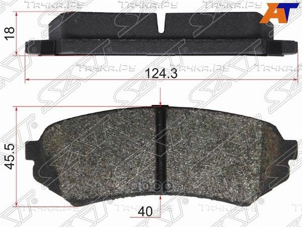 Колодки тормозные RR TOYOTA LAND CRUISER 80,105 (SAT). Артикул ST0446660070