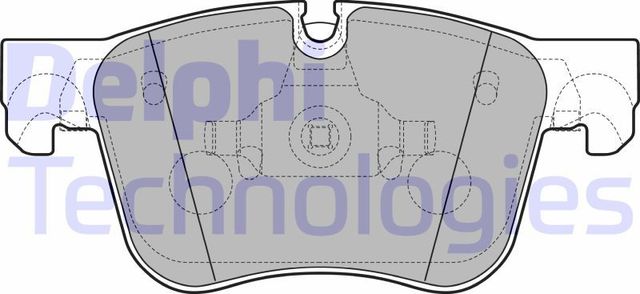Тормозные колодки Delphi (Low-Metallic) передние для Lexus ES VII 2018-2026. Артикул LP3596
