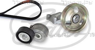 Приводной ремень поликлиновой с роликами (комплект) Gates Micro-V® для Lancia Phedra 2007-2010. Артикул K166PK1218