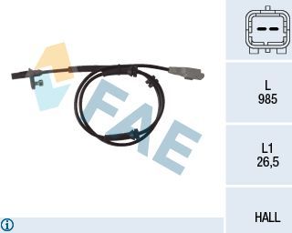 Датчик ABS FAE задний для Citroen C4 Picasso I 2006-2013. Артикул 78118