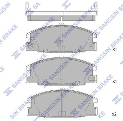 Тормозные колодки Sangsin Hi-Q. Артикул SP2010