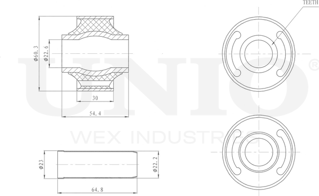Сайлентблок рычага подвески (Unio). Артикул RMP-20476