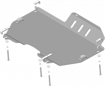 Защита Мотодор для картера, КПП Nissan Murano Z50 2002-2008. Артикул 01455